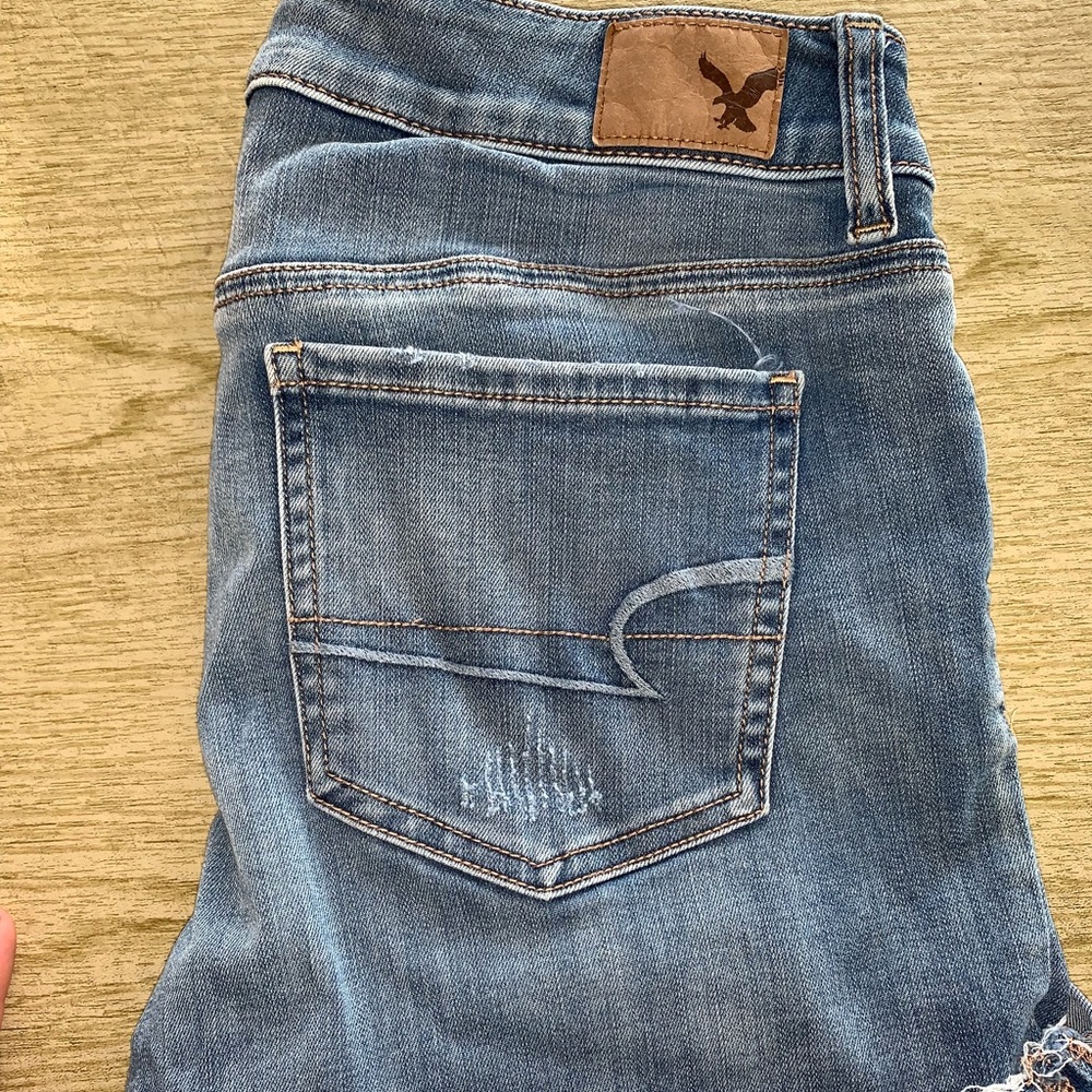 American Eagle Jean mid ride shorts